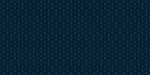 Wall Mural - Vector mesh seamless pattern. Abstract subtle minimal background with thin wavy lines, delicate lattice, texture of lace, weaving, net. Elegant dark blue repeated geo design for decor, cover, print