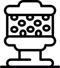 Poster - Lottery machine is standing with many white balls inside ready to be picked