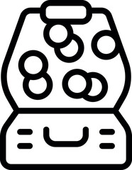 Poster - lotto game machine drawing balls with numbers for lottery