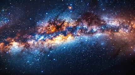 night sky with stars. the universe is filled with clouds, nebula, and galaxie. landscape with gradie