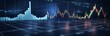 © Five Million Stock - Perspective View of Stock Market Growth with Digital Financial Charts and Indicators on Dark Blue Background