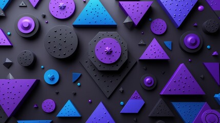 Wall Mural - colorful realistic abstract design with geometric shapes and gradients background, overlapping layers on grunge texture background.