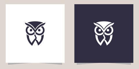 Wall Mural - owl logo design vector