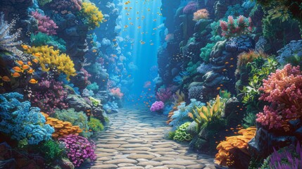 Wall Mural - underwater ocean life