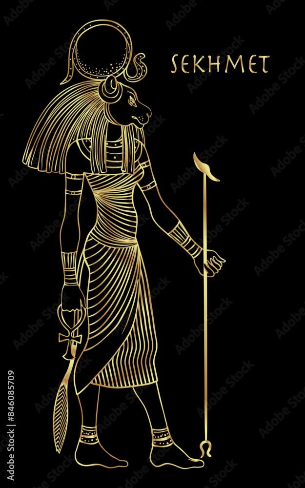 Sekhmet, the goddess of the sun, fire plagues, healing and war In ...
