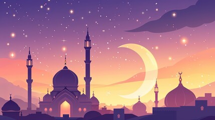 Wall Mural - Eid AlFitr vector illustration