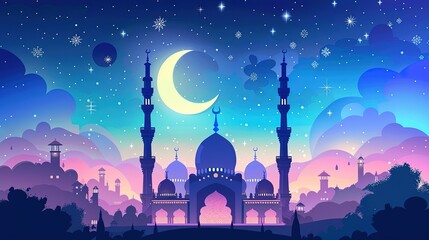 Wall Mural - Eid AlFitr vector illustration