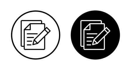 Poster - note icon vector isolated on white background. taking note icon vector. edit line icon. document wri