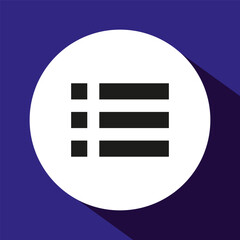 Poster - list icon vector. purple background design. bullet points symbol. simple graphic illustration.