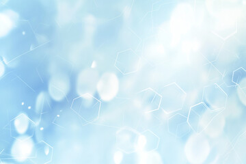Wall Mural - abstract light blue background with hexagons and shapes, technology or science concept. abstract fut