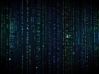 abstract digital matrix background, generative ai