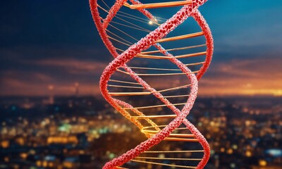 Wall Mural - blockchain, DNA, RNA