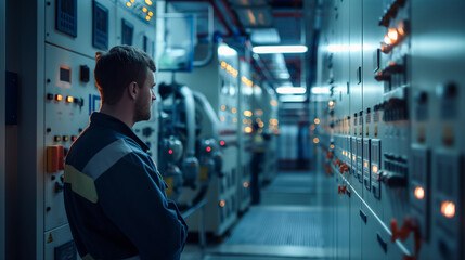 Poster - electricity management switchgear at power plant
