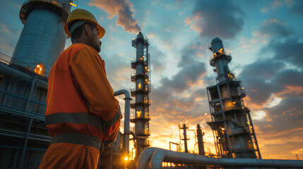 portrait of an engineer working on a power plant