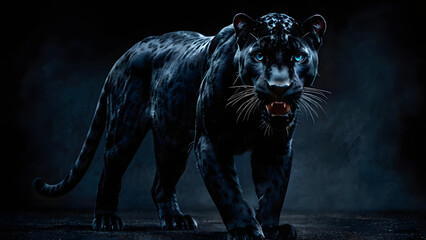 Canvas Print - panther on black