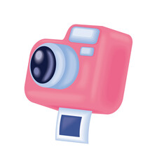 Poster - photography pink camera