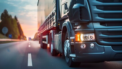 Naklejka na meble cargo truck on the road