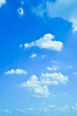 Wall Mural - clear blue sky with white cloud, good weather in the morning have a nice day