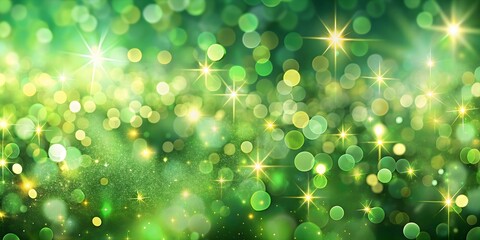 green christmas particles and sprinkles for a holiday event background with sparkles and glitters