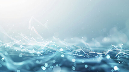 Poster - Abstract Blue Network with Copy Space Text for Technology Background