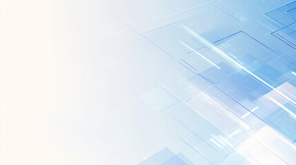 Poster - Abstract Blue Geometric Shapes for Technology Background