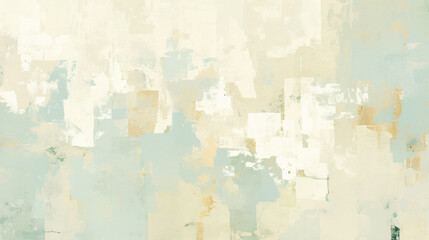 Poster - Abstract Green and Beige Brushstrokes for Artistic Background