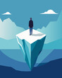 © Justlight - The person stood small and vulnerable on the iceberg unaware of the depth of emotion lurking just beneath the surface.. Vector illustration