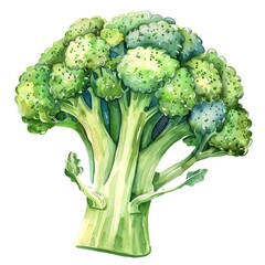 Wall Mural - broccoli clipart isolated on white background. food object concept for designer