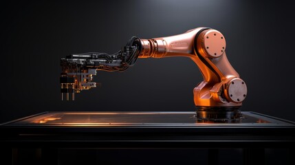 Aufkleber - a robotic arm gently assembling a delicate object, highlighting the precision and dexterity of engineering marvels.