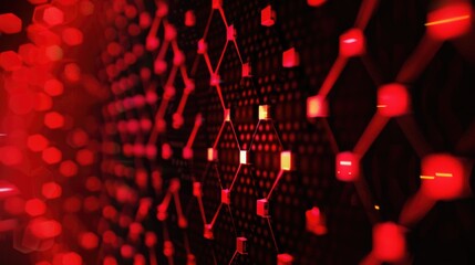 Wall Mural - A close up of a red background with many small red squares