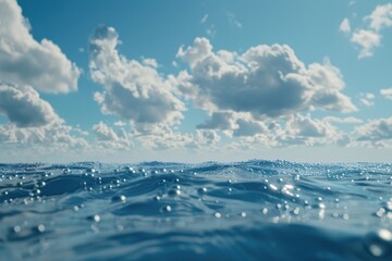 Wall Mural - the sky is cloudy and the water is calm