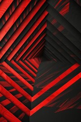 Wall Mural - A red and black striped image with a black background