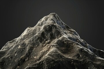 Sticker - A mountain with a rocky surface and a dark background