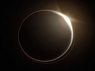 Wall Mural - A dark circle with a bright light shining on it