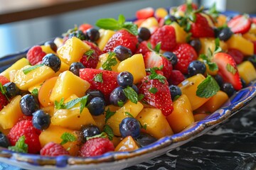Wall Mural - Colorful and Inviting Fresh Fruit Salad