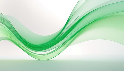 Wall Mural - Abstract green wave background with Dynamic shapes
