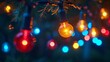 © Putra - Bright and colorful string lights hanging outdoors at night