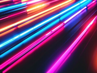 Sticker - A colorful light strip with a rainbow of colors