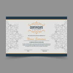 Wall Mural - Certificate of achievement template with vintage gold border - Vector