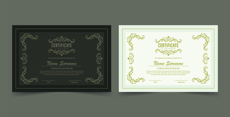 Wall Mural - Classic certificate of achievement award template