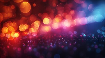 an abstract background with glowing neon circles, bright and vivid colors, dark backdrop, hd quality