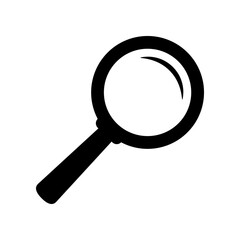 Wall Mural - Magnifying glass icon, magnifier or loupe sign. Search icon.