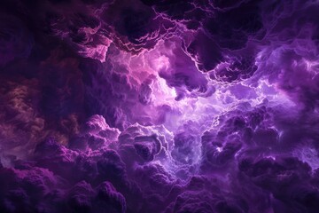 Wall Mural - A purple sky with clouds and a stormy atmosphere