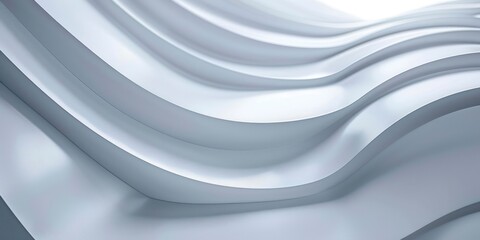 Wall Mural - Produce a mesmerizing photo of a sleek and minimalist future abstract wavy geometric background, ideal for adding depth to graphic design projects. 