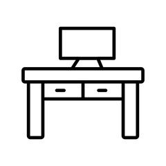 Poster - Desk Icon Perfect for Office and Workspace Designs