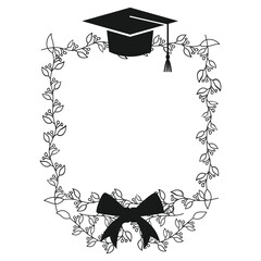 Wall Mural - Graduation Laurel Wreath Frame