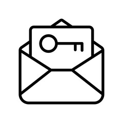 Poster - Email Security Key Icon Perfect for Digital Security and Privacy Themes