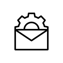 Poster - Email Settings Icon Ideal for Communication and Configuration Designs