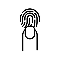 Aufkleber - Finger Authentication Icon Ideal for Biometric Security and Identification