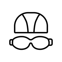 Poster - Swimming Glasses Icon Ideal for Aquatic Sports and Pool Gear